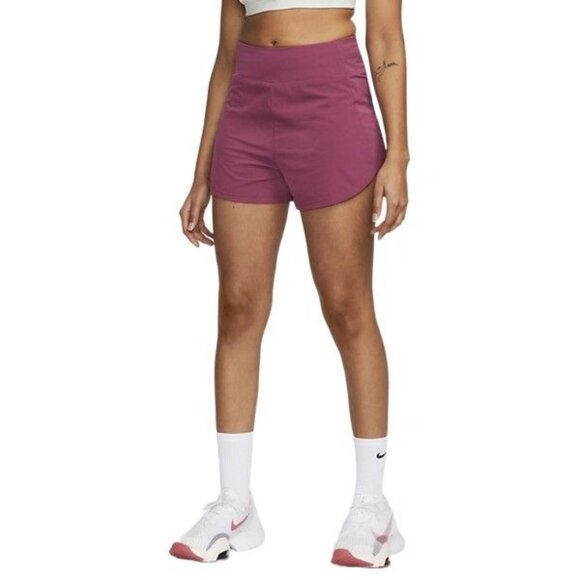 Women's Nike Dri-FIT Bliss Shorts, Small, Pink - Picture 1 of 1